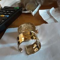 Orecchini cerchio argento dorato