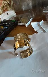 Orecchini cerchio argento dorato