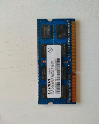 ram DDR3 3 da 2GB sodimm