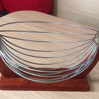 AMACA PORTAFRUTTA in legno e metallo cromato