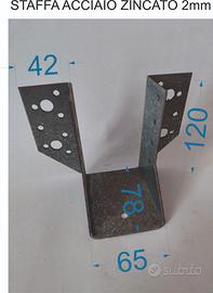 STAFFE IN ACCIAIO ZINCATO PER TETTOIE IN LEGNO