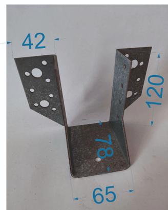 STAFFE IN ACCIAIO ZINCATO PER TETTOIE IN LEGNO