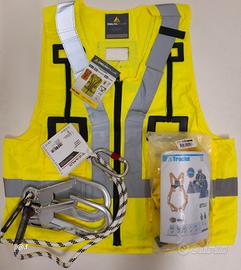  Kit imbracatura anticaduta + gilet con cordino 