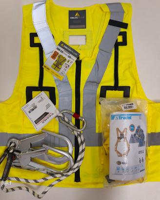  Kit imbracatura anticaduta + gilet con cordino 