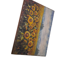 Quadro girassoli campo dipinto