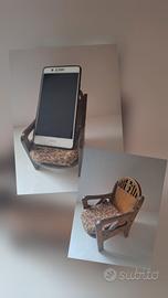 Poltroncina in legno p.cellulare nuova fatta a man