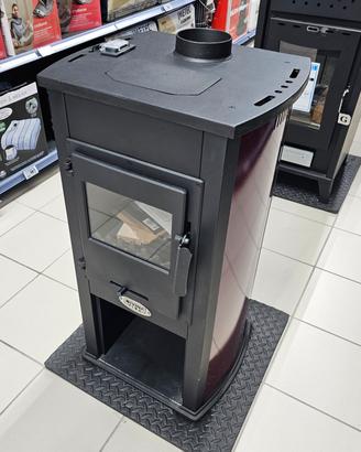Stufa a legna Ventilata 9kw piastra per Cucinare 