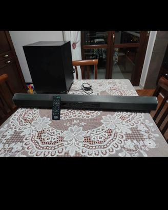 Soundbar Sony con subwoofer bluetooth.