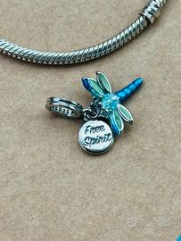 Charm Libellula argento compatibile Pandora