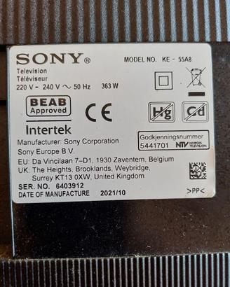 Ricambi TV Oled Sony KE-55A8