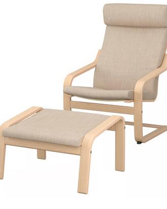 Poltrona con poggiapiedi