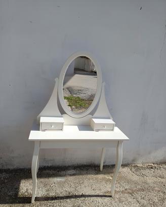 Specchiera shabby con cassetti 