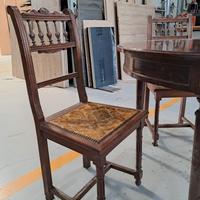 4 sedie con tavolo tondo 