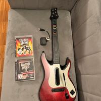 Guitar Hero chitarra + Dongle + 2 giochi