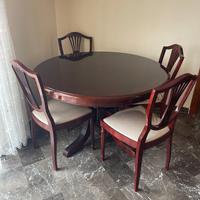Tavolo rotondo allungabile + 4 sedie