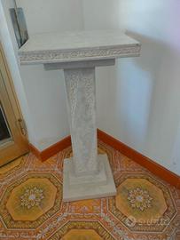 Colonna Antica In Pietra Scolpita Piedistallo Basa