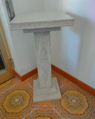Colonna Antica In Pietra Scolpita Piedistallo Basa