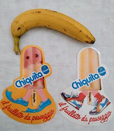 2 adesivi pubblicità Gelato CHIQUITA vintage