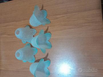 bocce in vetro per lampadario  e lupetti per comod