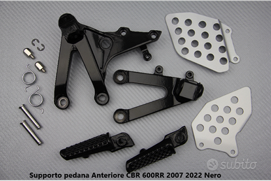 Supporto pedana Anteriore CBR 600RR 2007 2022 Nero