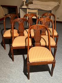 Sedie legno e stoffa