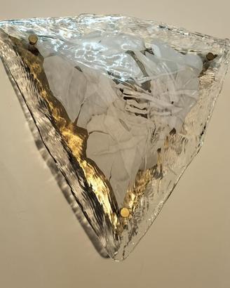 Applique triangolare in vetro di Murano La Murrina