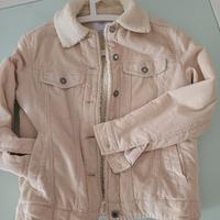  Giubbotto Bershka Velluto a Coste Beige Foderato 