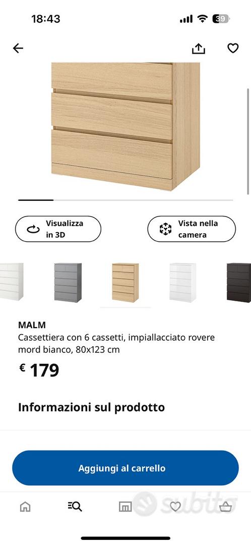 MALM cassettiera con 6 cassetti, bianco, 80x123 cm - IKEA Italia