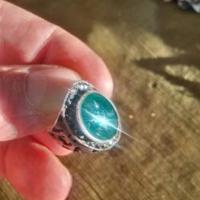 Anello Antico in Argento con pietra di GIADA