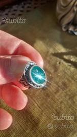Anello Antico in Argento con pietra di GIADA