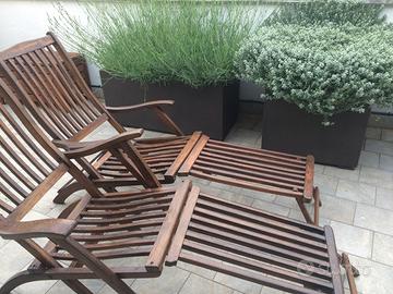 Coppia sdraio da esterno/interno