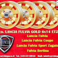 4 pz. cerchi Lancia CD28 6x14 ET22.5 Fulvia 2000