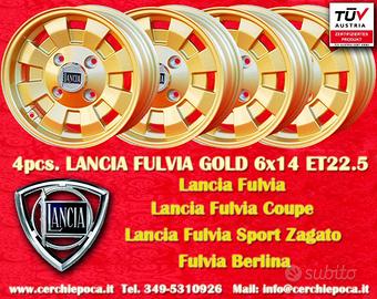 4 pz. cerchi Lancia CD28 6x14 ET22.5 Fulvia 2000