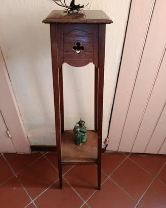 Colonna porta vaso in legno