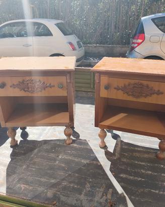 Letto con comodini Vintage 