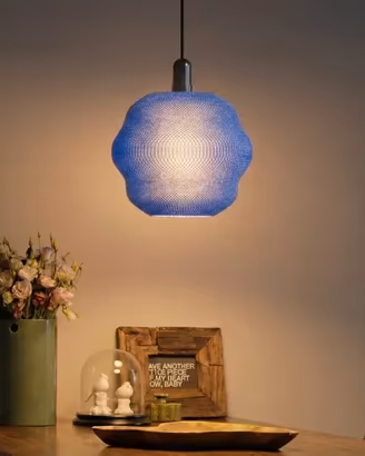 Lampada di design Mesh Lamp 2.0 Blu – Stampa 3D co