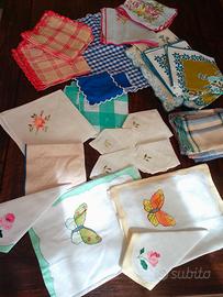 set tovaglioli tovagliette tovaglie misti lino cot