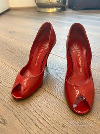 Decolletes rosse open toe Les Tropeziennes