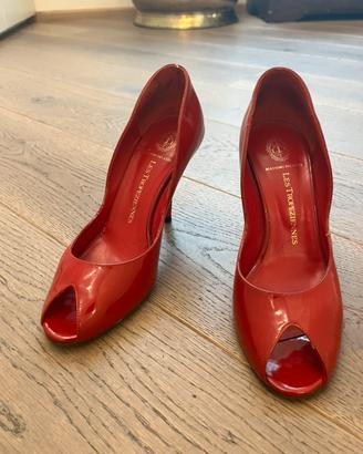 Decolletes rosse open toe Les Tropeziennes