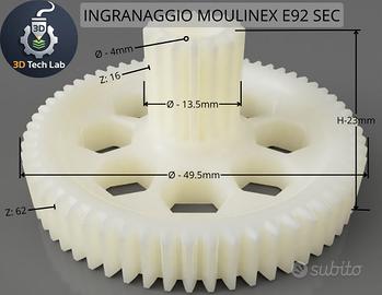 Ingranaggio Nylon Stampato Moulinex E92 SECONDARIO