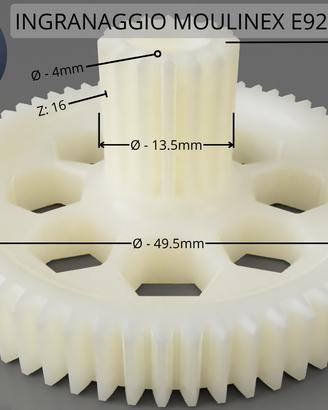 Ingranaggio Nylon Stampato Moulinex E92 SECONDARIO