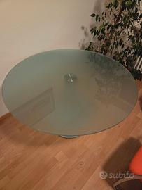 Tavolo rotondo in vetro 120 cm diametro