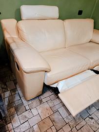 Divano Chateau d'Ax 2 Posti XL - Vera Pelle Beige 