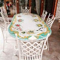 Tavolo ovale in pietra lavica personalizzabile