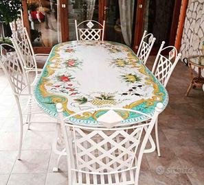 Tavolo ovale in pietra lavica personalizzabile