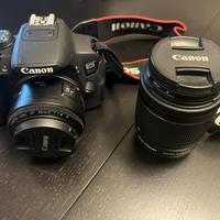 kit Canon EOS 700D + obiettivi + zaino originale