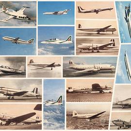 15 Cartoline Alitalia Fiat Aviazione Vintage
