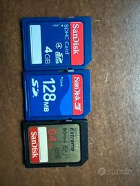 SanDisk da 128 mb - 4gb- 64gb extreme