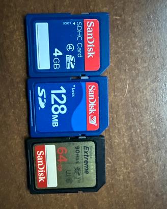 SanDisk da 128 mb - 4gb- 64gb extreme