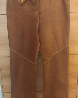 Pantaloni vera pelle scamosciata COMBIPEL